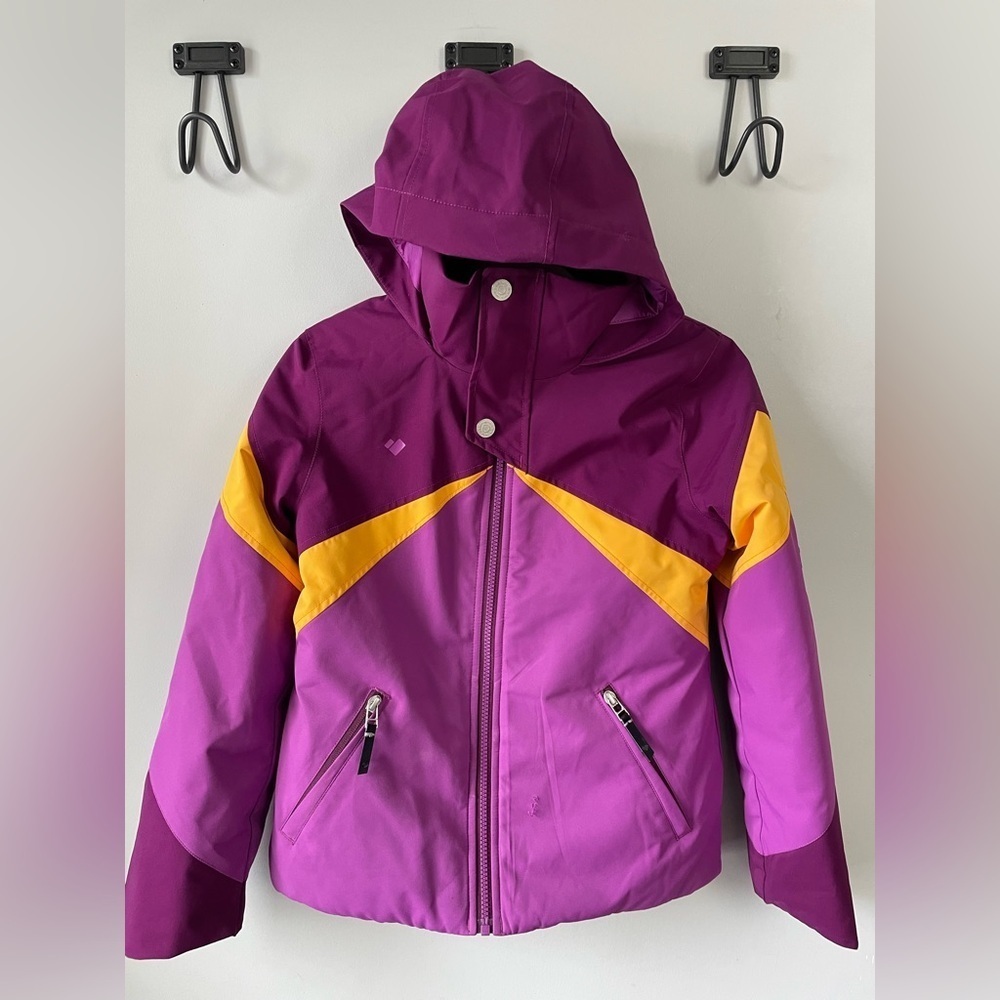 Obermeyer, Teen Medium, multicolor hooded ski snowboard outdoor winter jacket